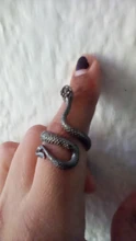 Anillo de serpiente de estilo Retro para club nocturno, banda de dedo de estilo Punk estereoscópico, en forma de serpiente, anillo de índice de apertura ajustable