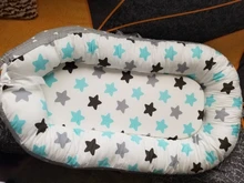 Cuna portátil de algodón para bebé, cuna redonda de viaje para recién nacido, 80x50cm