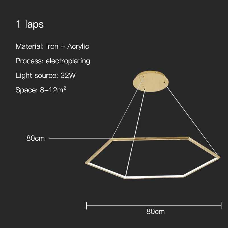 Modern Simple Design LED Chandelier For Living Room Bedroom Dining Room Kitchen Ceiling Pendant Lamp Gold Geometric Art Light dining room chandeliers Chandeliers