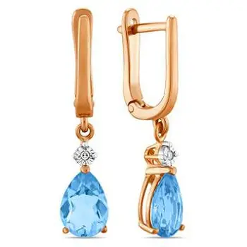 

Lucas gold topaz diamond earrings in red gold