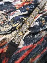 Correa de guitarra bordada de estilo nacional, correa de hombro, cinta Musical, correa de instrumento, instrumento, parte de guitarra