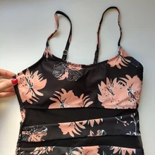 Riseado-bañador Vintage de una pieza para mujer, ropa de baño de malla, traje de baño negro con correa, ropa de playa, trajes de baño XXL 2021