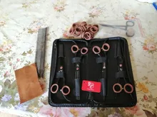 Tijeras profesionales de gel de sílice mate, tijera circular de corte de anillo para peluquería, 10 Uds.