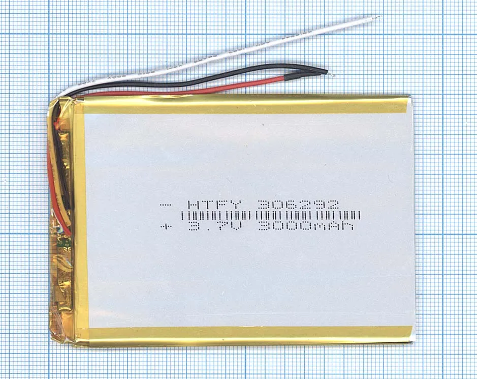 Аккумулятор Li-Pol (батарея) 3*62*92мм 3pin 3.7V/3000mAh |