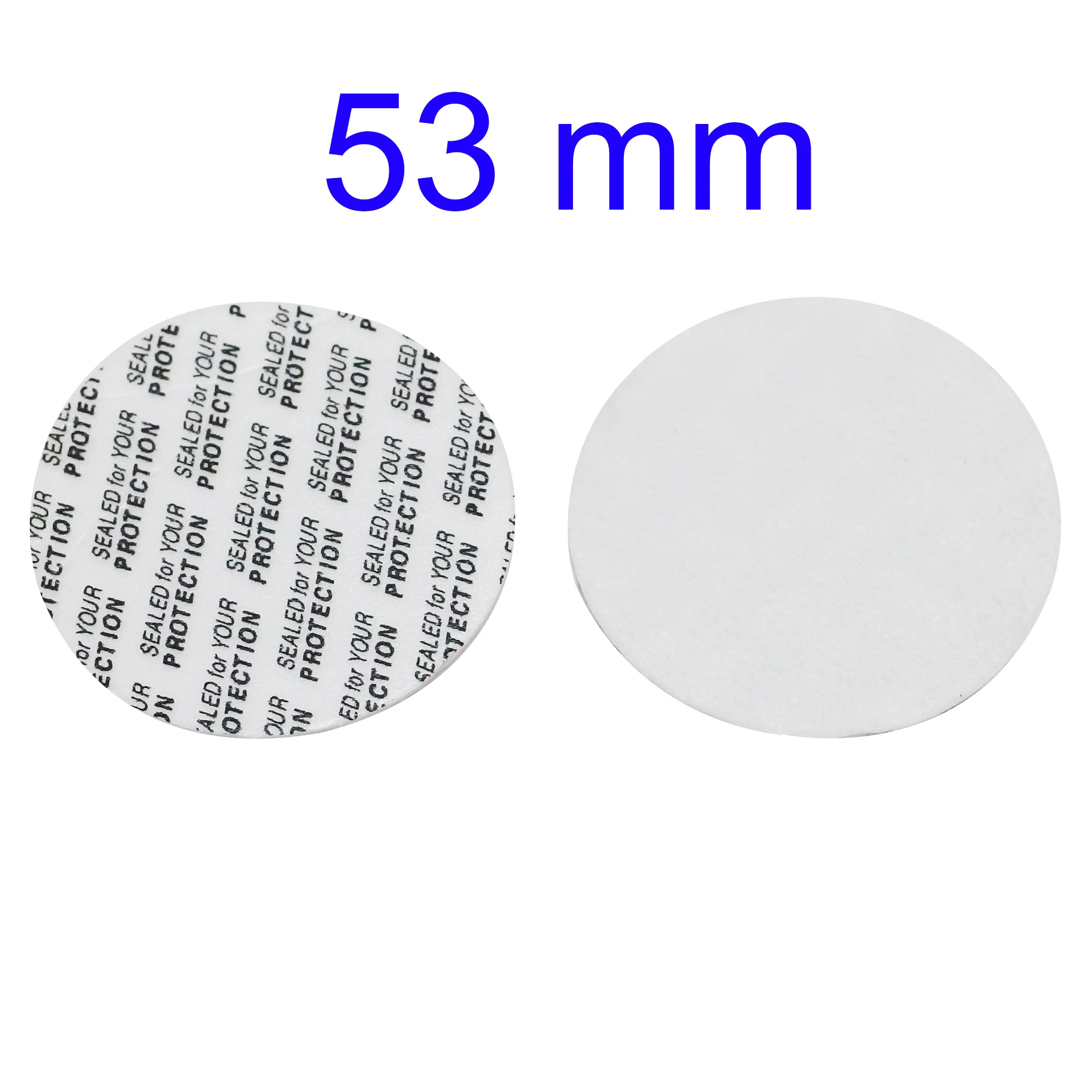 53 mm Press and Seal Safety Liners -Tamper Foam Bottles &amp Jars -Lot of 50 |