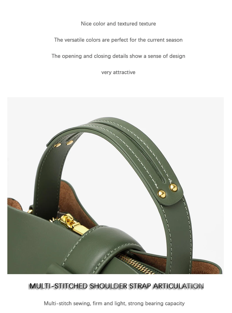 2022 New Trendy Fashion All-match Large-capacity Commuter Hand-held one-Shoulder Messenger Women's Bag Leather Bucket Bags