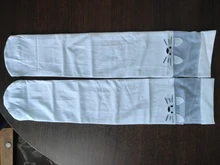 Calcetines blancos hasta la rodilla de algodón para niñas, calcetines largos de dibujos animados, estrella, corazón, de Rayas Diseño, Princesa, 2 a 12 T