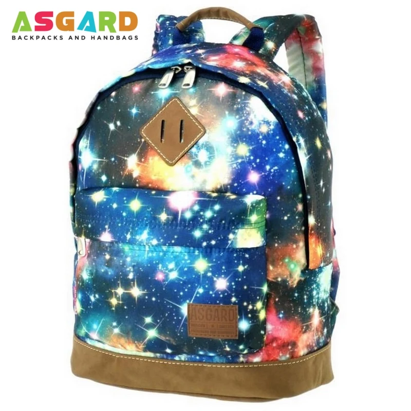 Модный молодежный женский рюкзак Asgard - Р-5437 Звёзды (синий) | Багаж и сумки