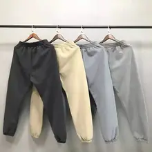 

Season 6 Sweatpant Kanye West Trousers Men Women High Quality Solid Fleece Loose Trousers Side Zipper Pocket Sweatpants