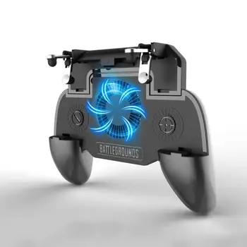 

Mobile GamePad Joystick For PUBG Cooler Fan L1 R1 Shooter Controller Handle Smartphone Trigger with 2000mAh Power Bank