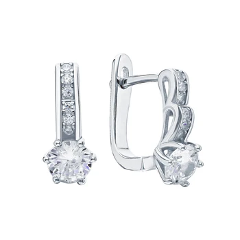 

Silver earrings with cubic zirconia sunlight sample 925