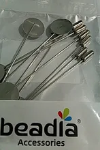 10 piezas de oro Chapado en plata imitación Aleación de perlas cobre largo broche Pin para bricolaje broches solapa vestido piezas de joyería Accesorios