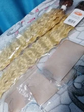 Ídolo de moda suelta el pelo de la onda profunda mechones extensiones de cabello Ombre mechones 28-32 pulgadas 120g Super largo pelo sintético del pelo rizado del pelo de la onda