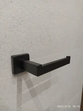 Soporte de papel higiénico negro mate, colgador de rollo de papel de pared, accesorios de baño de acero inoxidable 304, gran oferta, 1 ud.
