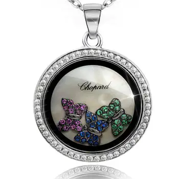

Silver Pendant with butterflies