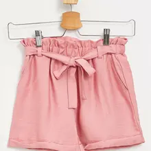 Дефакто, летние свободные короткие штаны для девочек розовые, красные шорты на шнуровке для девочек детские повседневные милые короткие Bottoms-L5102A619SM