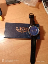 LIGE-relojes deportivos militares para hombre, de cuero, resistente al agua, de pulsera de cuarzo, con caja