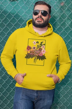 

Angemiel Wear What Are You Doing Yellow Men 'S Hooded Sweatshirt