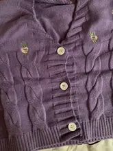 Suéter suelto de punto para mujer, cárdigan de manga farol con cuello en V, bordado Floral, Harajuku para mujer, primavera y otoño