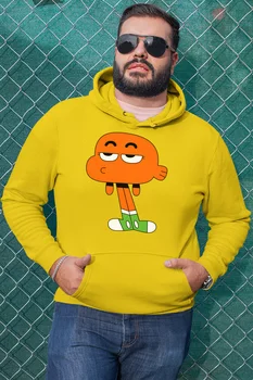 

Angemiel Wear VAE Sıkkın Darwin Yellow Men 'S Hooded Sweatshirt