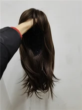 EASIHAIR-Peluca de BoBo marrón oscuro con flequillo, sintética, ondulada, de capa media, para mujeres negras, Cosplay, fiesta, resistente al calor, Natural