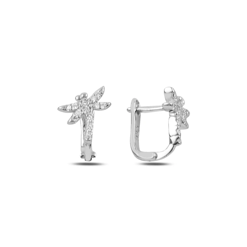 Серебряный 925 пробы Циркон Стрекоза J детская бирка
