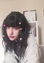 SHANGKE-Peluca de cabello sintético para mujer, cabellera larga de ondas al agua con flequillo, color marrón frío, resistente al calor, corte Bob, Cosplay diario