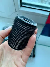 Rodillos de pelo con autoagarre grande para salón profesional, rulos de peluquería, tamaño múltiple, color negro