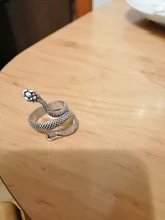 De moda Retro exagerado espíritu anillo de serpiente personalidad Punk viento con forma de serpiente Club anillo moda estudiantil de regalo de la joyería