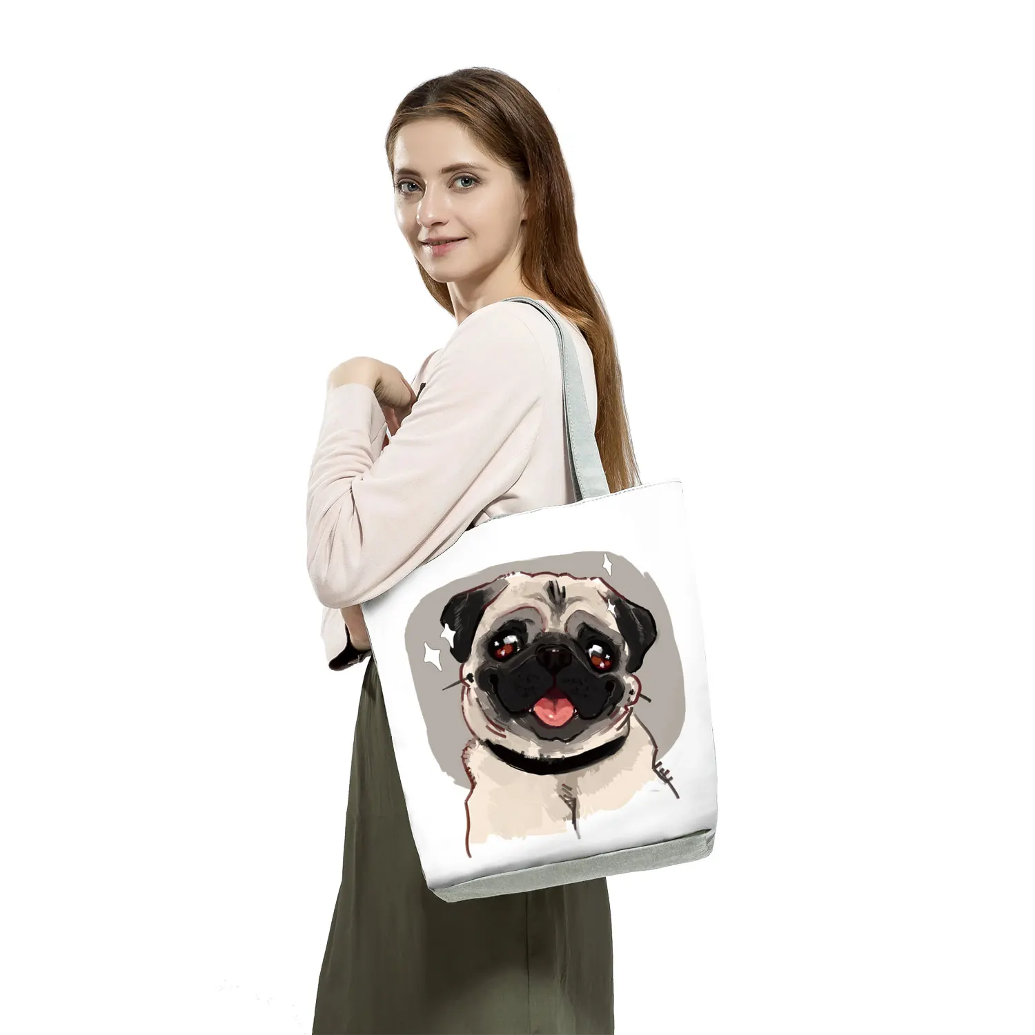 designer bags Squirrel Handbags Print Bags For Women Animal Graphic Lovely Pattern Tote Men Lady Cute Puppy Face Funny Pet Female Shoulder Bag wristlets for women