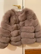 Fur Jacket Fox-Fur-Coat Winter Fashion Women's Luxurious 100%Natural Warm High-Quality