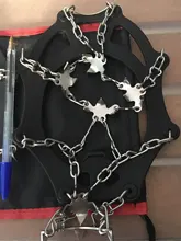 18 dientes hielo nieve crampones antideslizante escalada pinza zapato cubre Spike zapatos de acero inoxidable nieve antideslizante de la cubierta del zapato Crampon