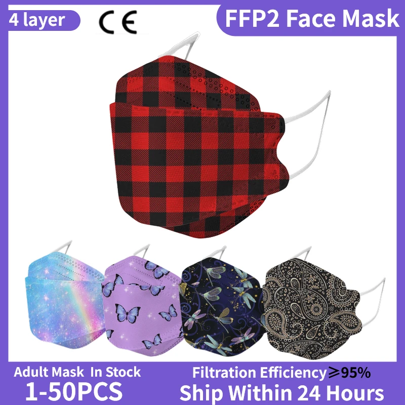 Mascarilla KN95 ffp2mascarilla ce con estampado de mariposa, KF, Corea 94, protección eficiente, fpp2