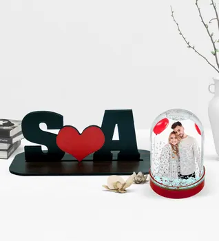 

Personalized Photo Snow Globe and Letter Dear Trinket Kit Güveniilr Quality Cost-Effective Home Decor Gift Funny