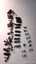 10 Uds. De cierre de Metal con gancho, cerrojo decorativo con tornillos, accesorios de hebilla con tornillos, pequeños y antiguos para mejorar el hogar