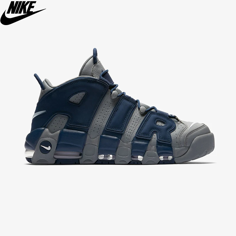 Original Nike Air More Uptempo Hoyas Zephyr Male Blue Sports Shoes 921948 - 003 Men 'S Sneaker | Спорт и развлечения