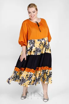 

Summer dress artessa plus size, midi length, with pockets, from staple.