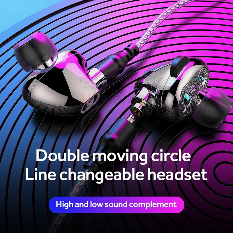 2020 M2 double moving coil In ear Monitor Headphone HIFI Bass Headset With Detachable Cable Studio DJ Monitor Earphones Earbuds
