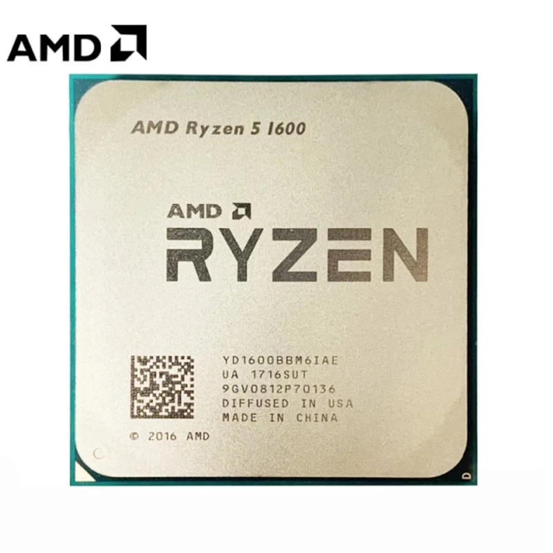 Процессор AMD Ryzen 5 1600 R5 3 2 ГГц шестиядерный процессор для настольного компьютера 65
