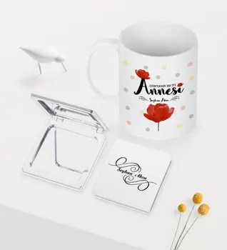 

Personalized World Best Mother White Mug Mirror Set-10