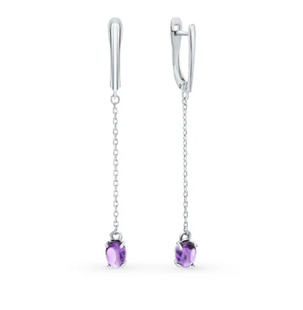 

Silver earrings with cubic zirconia sunlight sample 925 test