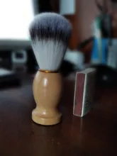 1PC profesional de los hombres brocha de afeitar con mango de madera de Nylon puro para hombres de limpieza de máscara cosméticos herramienta
