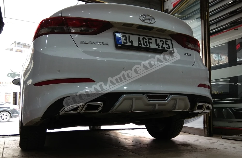 For Hyundai Elentra 16 17 18 19 21 Diffuser Extension Rear Bumper Attachment Car Styling Auto Accessory Exhaust Bumpers Aliexpress