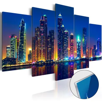 

Glass acrylic paintings-Nights in Dubai [Glass] - 200x100 cm