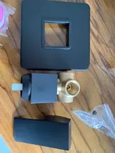 Shower Faucet Control-Valve Wall-Mount Single-Handle Black BAKALA Brass Chrome-One Two