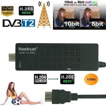 

Haohsat DVB T2 PRO Digital TV Tuner T2PRO Decoder DVB T C T2 Italian Russian TV Box Hevc Wifi H265 10Bit Receiving Box