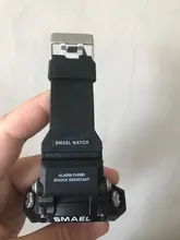 SMAEL-Reloj deportivo de muñeca digital led para hombre, cronógrafo estilo militar del ejército resistente al agua, con cronómetro, masculino, 1802