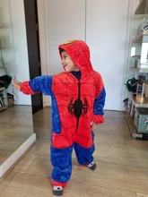 Niño niña Pijamas niños Pijamas nuevo Unisex Pijamas araña de chico de dibujos animados de animales pijama de Cosplay Onesie ropa de dormir Sudadera con capucha