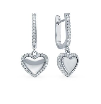 

Silver earrings with cubic zirconia sunlight sample 925