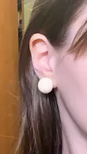 Pendientes de resina con Clip para mujer, joyería coreana, grandes, geométricos, redondos, sin perforación, color verde y rojo